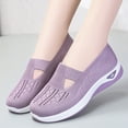 thumbnail image 2 of Slip On Sneakers for Women Breathable Knit Low Top Walking Shoes Lightweight Wide Width Non Slip Loafers, 2 of 7