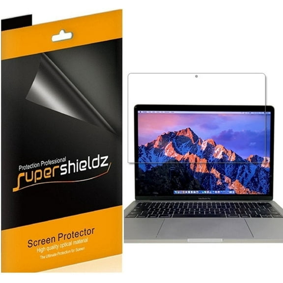 (3-Pack) Supershieldz Designed for MacBook Pro 13 inch (2016-2022 / M1, M2) (A1706, A1708, A1989) Touch Bar Screen Protector, Anti-Bubble High Definition (HD) Clear