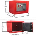 thumbnail image 4 of Caja fuerte electrónica de seguridad Yuanshikj con llave y teclado, roja, 4 of 6