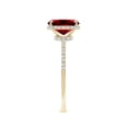 thumbnail image 3 of ANGARA Lab Grown 1.4 Ct Thin Shank Cushion Ruby Ring with Lab Diamond Accents for Women in 14K Yellow Gold (Size-8x6mm) | July Birthstone, Anniversary, Jewelry Gift for Women | Lab-Grown Ruby Ring, 3 of 8
