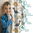 thumbnail image 3 of Blackout Kids Curtains,Beige Dinosaurs Rainbows Flowers Pattern Childrens Insulated Curtains Set Of 2,Bedroom Essentials,Toddler Room Decor 42"x54", 3 of 5