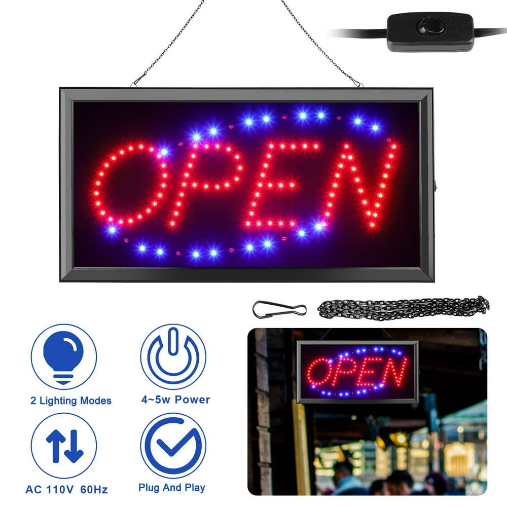 LED Open Sign for Business, 19 x 10 inch LED Shop Light, LED Neon ...