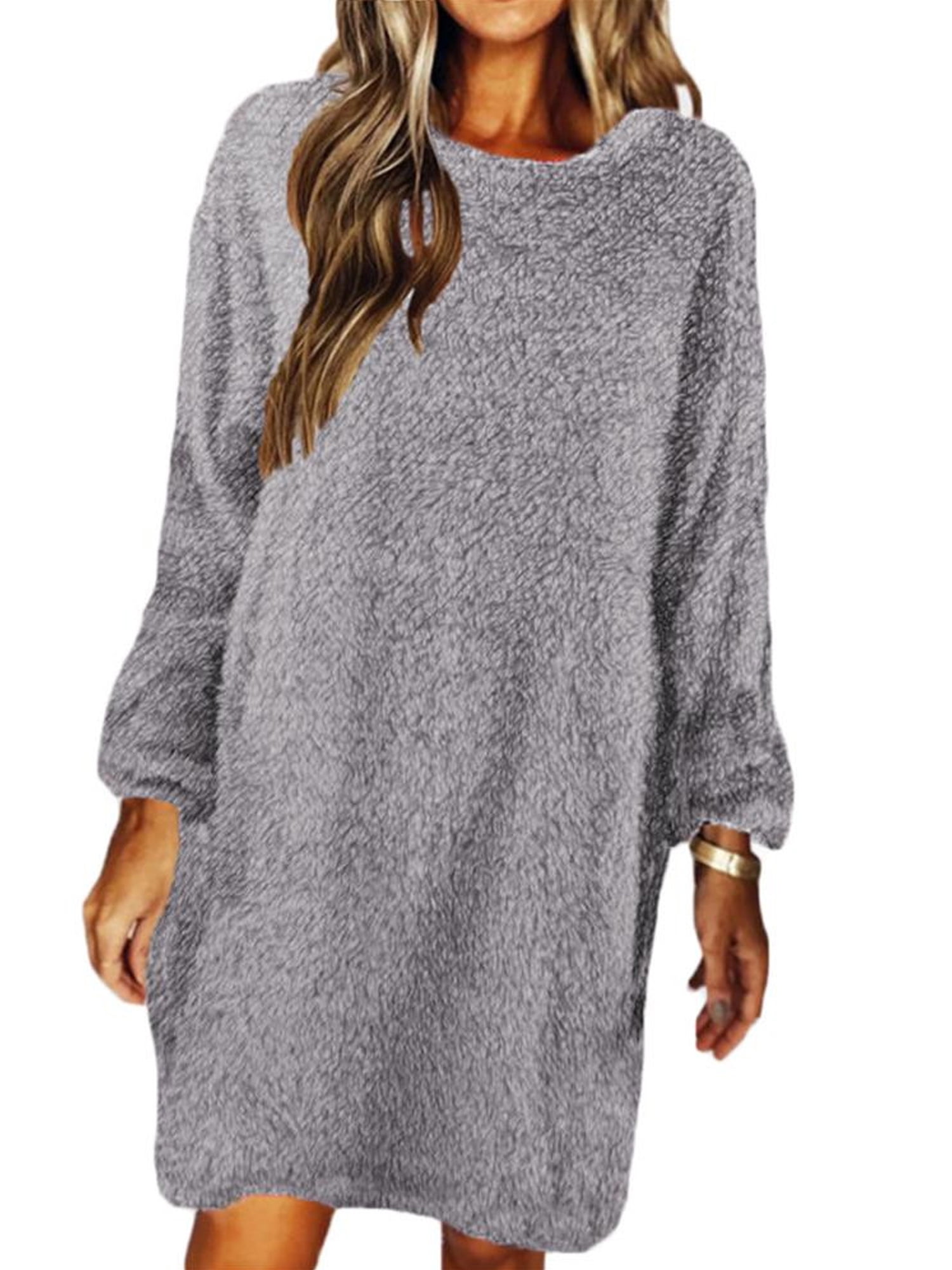 WEARELLA Women Plain Long Sleeve Fleece 