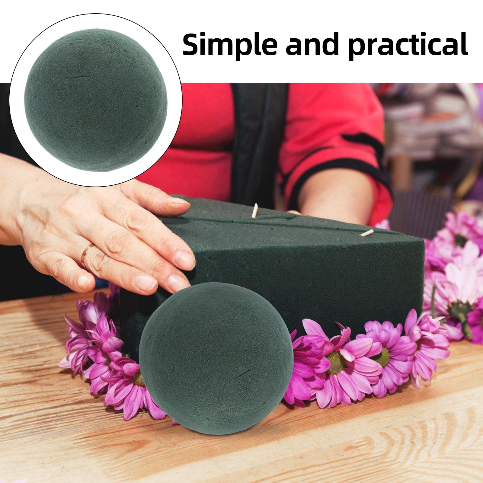 Hytrove 8PCS Foam Balls Olive Green Floral Foam Blocks for Special Occasions DIY Enthusiasts Home Decor