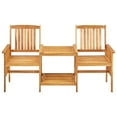 thumbnail image 2 of vidaXL Garden Chairs with Tea Table and Cushions Solid Acacia Wood, 2 of 5