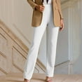 thumbnail image 7 of ZQUUVOU Women's Dress Pants Flare Solid Suit Pants Leisure Trousers-Bottoms Solid Color Pants White, 7 of 7