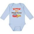 thumbnail image 3 of Inktastic Pitbull Terrier Loved by a (Dog Breed) Boys or Girls Long Sleeve Baby Bodysuit, 3 of 5
