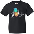 thumbnail image 3 of Inktastic Aloha- in cursive with pineapple rainbow colors Youth T-Shirt, 3 of 5