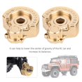 thumbnail image 4 of 2pcs Brass Diff Cover Work On Front And Back Axel'S For Traxxas Trx-4 1/10 Rc Crawler Car, 4 of 9