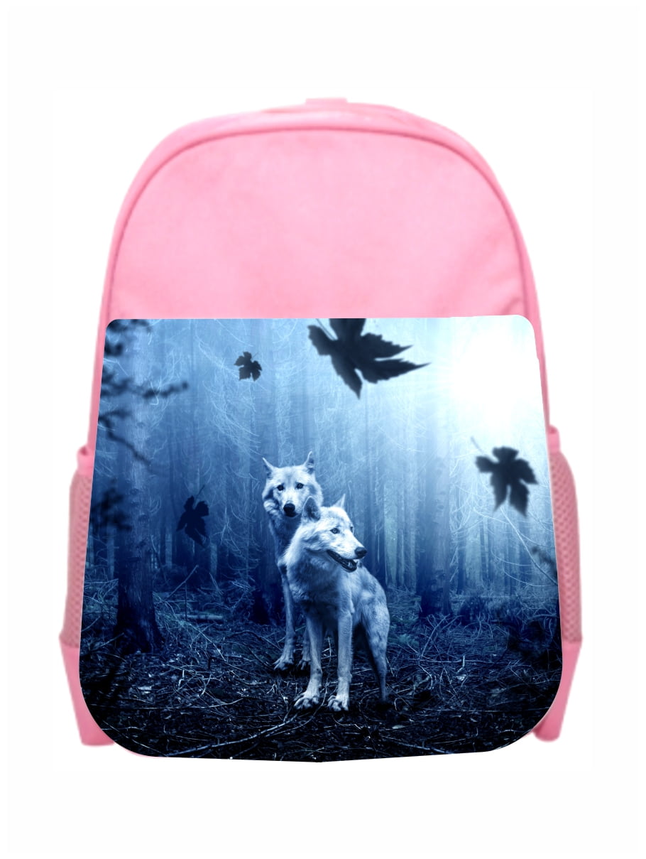Childrens Backpacks Animal Wolves in Forest Girls Kids PreSchool