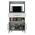 thumbnail image 3 of Modern Kitchen Cabinet With Microwave Feature - White Pantry Drawer And Shelves Option, 3 of 3