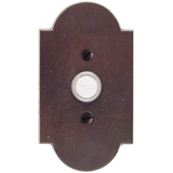 Emtek 2421 4-1/2" Height #1 Style Bronze Lighted Doorbell Rosette From The Sandcast Bronze