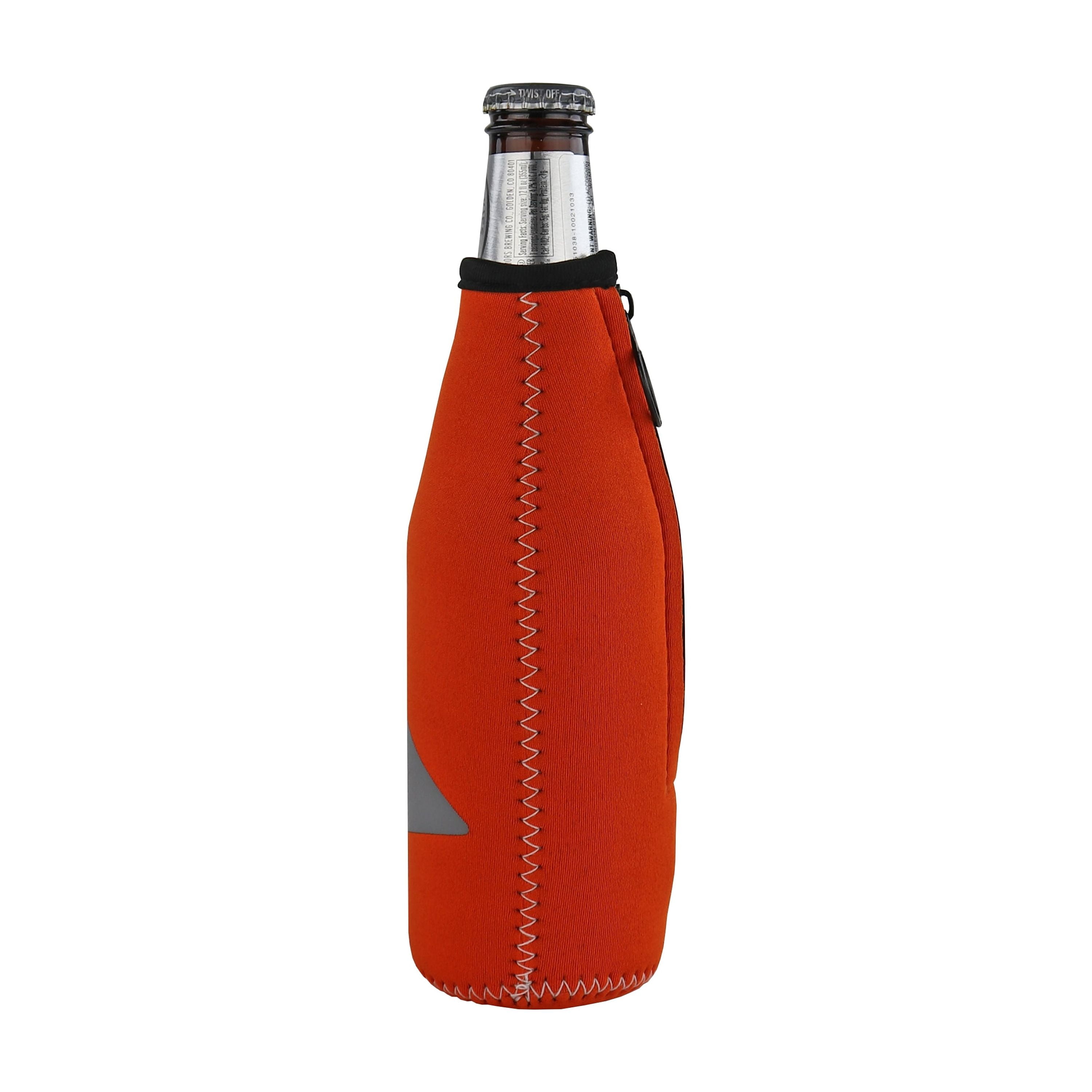 Ozark Trail Insulated 12-oz Zippered Bottle Sleeve, Orange