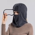 thumbnail image 2 of XIAOCHA Goggle‑Attached Balaclava for Men Solid Outdoor Fall‑Winter Hood,Grey, 2 of 8