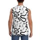 thumbnail image 4 of Fotbe Hand Drawn Snake Men's Camiseta sin Mangas Estampada para Hombres, Playera Casual para Gimnasio, Entrenamiento, Playa-Medium, 4 of 7