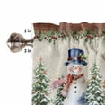 thumbnail image 5 of Christmas Kitchen Curtains and Valances Set, Snowman Truck Farm Elk Snowflakes Winter Rod Pocket Window Valance 18 Inch Window Curtain Panels for Living Room Bedroom Laundry, 27.5x24in, 3 Pieces, 5 of 7