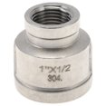 thumbnail image 1 of Accesorios de tubería de acero inoxidable 304 Unique Bargains 1" x 1/2"BSPT adaptador de tubería de fundición hembra reducida 1 Pc, 1 of 7