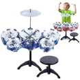 thumbnail image 1 of Cheers 1 Set Percussion Instrument Toy Easy to Install Thickened Tympanic Membrane Sturdy Durable Simulated Explore Musical Talents Plastic Children Jazz Drum Toy for Child, 1 of 1