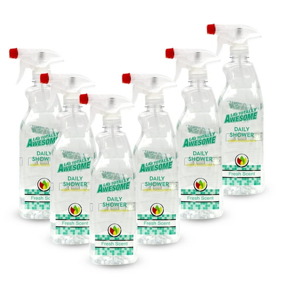 La's Totally Awesome Daily Shower Cleaner Spray, For Showers, Tubs and more, Plant-Derived Formula, 32 Fl Oz (Pack of 6)