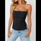 thumbnail image 4 of Tops de Tubo para Salir para Mujer 2025, Camisetas de Verano con Hombros Descubiertos y Espalda Descubierta, Lindas Camisetas de Trabajo, Tops de Vacaciones, Conjuntos Y2K. Negro S, 4 of 8