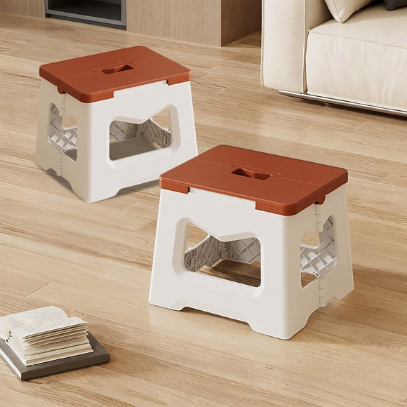 Heavy Duty Folding Stool for Adults | Portable Outdoor Camping Fishing & Street Vendor Stool | Sturdy Plastic Construction Supports 60KG | Compact Foldable Design with Carry Handle | 1-Piece
