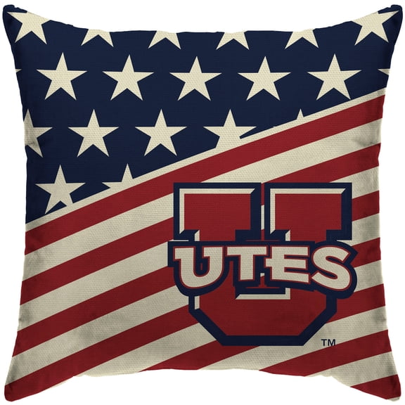 Utah Utes 18'' x 18'' Team Americana Decorative Throw Pillow