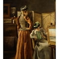 thumbnail image 3 of Alfred Stevens 15x16 Black Modern Framed Museum Art Print Titled - Looking at a Painting (1891), 3 of 5
