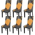 thumbnail image 1 of Dining Chair Cover Set of 6 Stretch Dining Chair Slipcovers Removable Washable Chair Protector Seat Covers for Dining Room Home Wedding Banquet Party Hotel (Printed 05), 1 of 8