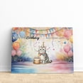 thumbnail image 3 of Happy Birthday to American Shorthair Kitten Party Balloons Cake Horizontal Matte Canvas Poster Cat Lover Kitten Owner Gifts Wall Art Home Decor - 00027, 3 of 5