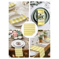 thumbnail image 3 of Yellow Striped Cloth Napkins Set of 4 Reusable Dinner Napkins, Modern Simple Monochrome Geometric White Cocktail Napkin Washable Table Napkins for Wedding/Holiday Party/Baby Shower 20"x20", 3 of 7
