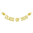 thumbnail image 2 of Guirnalda de banderines de graduación de la promoción de 2026 con birretes de graduación – Decoración de papel para fiestas de graduación de instituto o universidad., 2 of 6