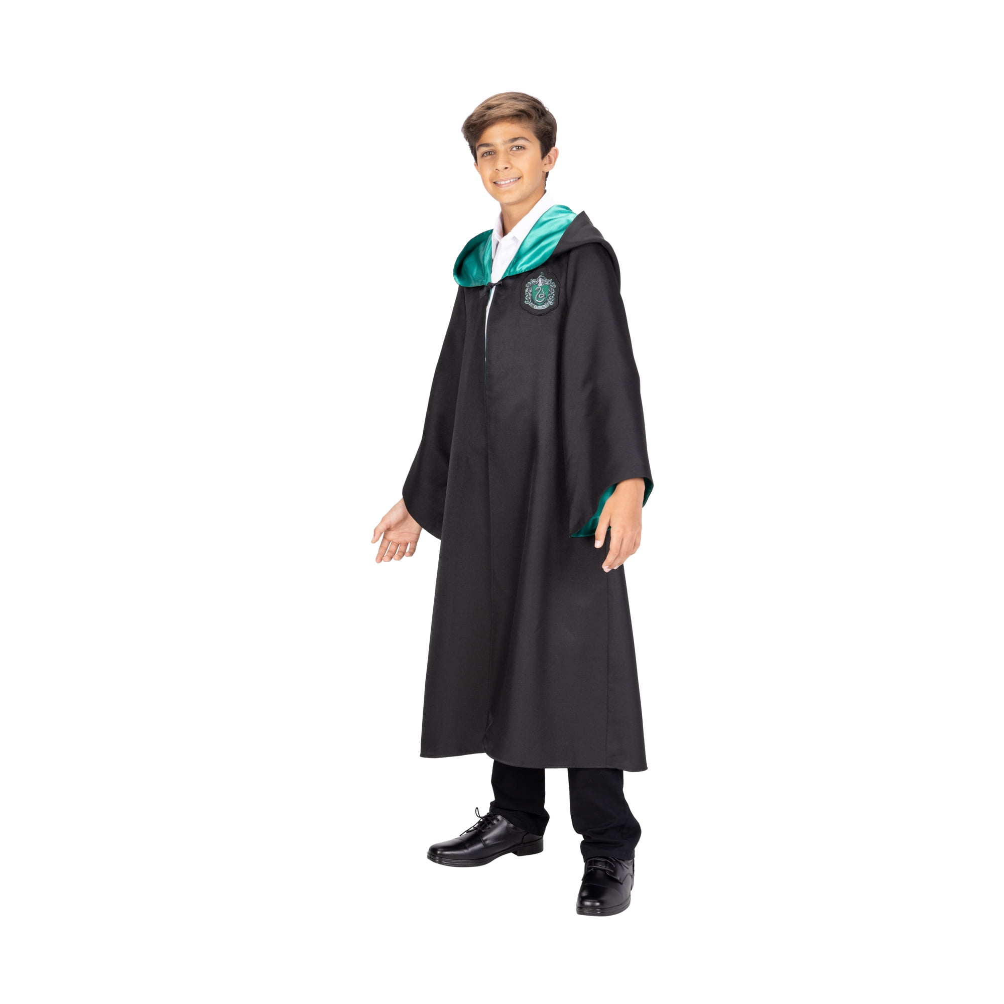 Harry Potter Boys or Girls Premium Hogwarts Slytherin Cosplay Robe, Size L/XL