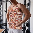 thumbnail image 5 of Gukieu Maneki-Neko Cats Print Men's Quick Dry Fitness Vest, Round Neck Sleeveless Fitness Bodybuilding Top-3X-Large, 5 of 7