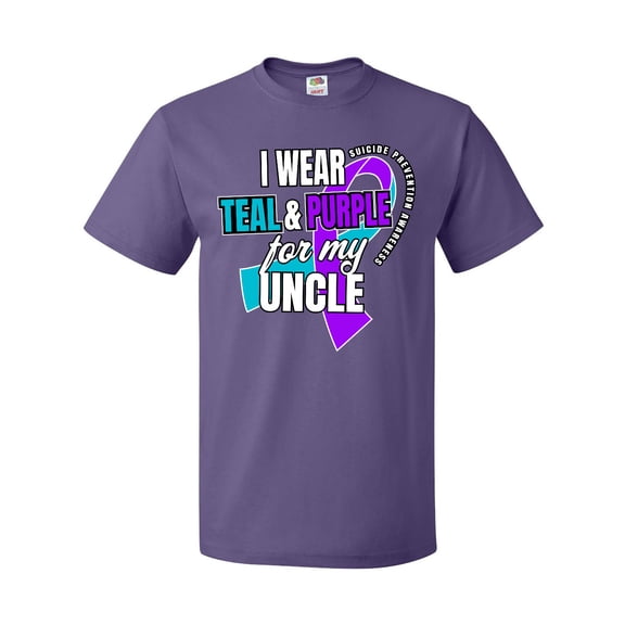 Inktastic Suicide Prevention I Wear Teal and Purple For My Uncle T-Shirt
