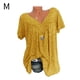 thumbnail image 1 of Camiseta de mujer con cuello en V, manga corta, camiseta de verano informal estampada, amarillo, M Scienceny AP001653-26, 1 of 5
