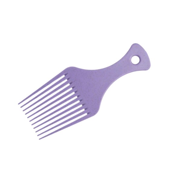 TISHITA Hair Pick Comb with Handle for Men Women Long Curly and Thick Hair Afro Hair Violet