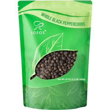 Soeos Whole Black Peppercorns 35 oz (1000g)