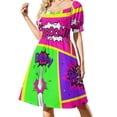 thumbnail image 2 of Vestido de manga corta con pintura salpicada de extraterrestre, vestidos largos con velo, vestidos para fiesta de bodas, vestido elegante de lujo para mujer, 2 of 8