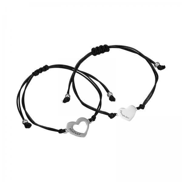 Pulseras para el día de la madre,Pulseras para el día de la madre Joyería de moda para mujer,Pulsera a juego con forma de corazón Decoración con colgante de letra,Pulseras únicas para