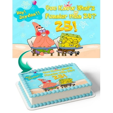 spongebob and patrick edible icing image (1/4 sheet) - Walmart.com