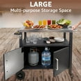 thumbnail image 5 of PRIJESSE Outdoor Grill Cart with Storage, Movable Stainless Steel Kitchen Island with Wheels & Brakes, Multifunctional Food Prep Table for BBQ, Pizza Oven, 5 of 8
