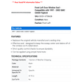 thumbnail image 2 of Front Left Door Window Seal - Compatible with 1997 - 2002 GMC C6500 Topkick 1998 1999 2000 2001, 2 of 2