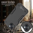 thumbnail image 4 of CoverON For Apple iPhone 14 Case, Military Grade Heavy Duty Rugged Phone Cover Grip, Black, 4 of 10
