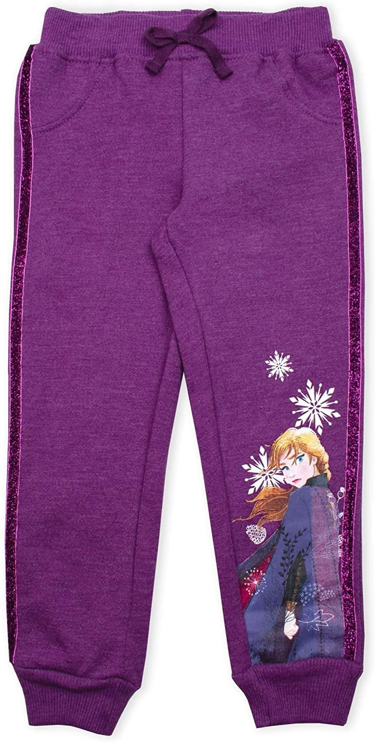 Disney 2-Pack Frozen Joggers Pants and Toddlers Kids Elsa Joggers for Girls 