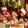 thumbnail image 5 of 200 Pieces Christmas Treat Snack Cups 8oz Disposable Paper Christmas Cups Sonwman Santa Bowls Paper Ice Cream Bowls Snack Cup Bowls for Food, Soup Hot Cold Drink, 5 of 6