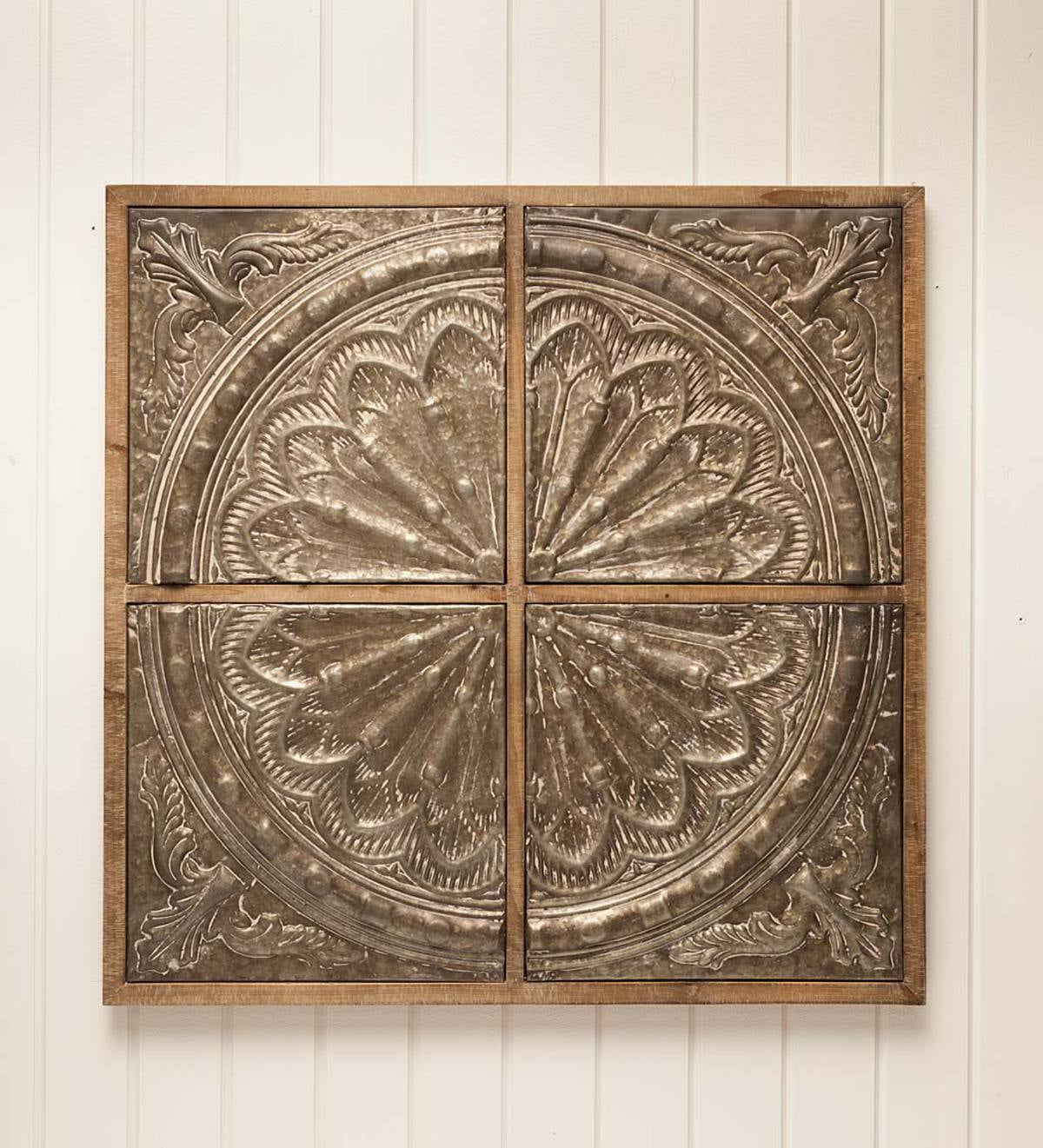 Galvanized Metal Medallion Wall Art
