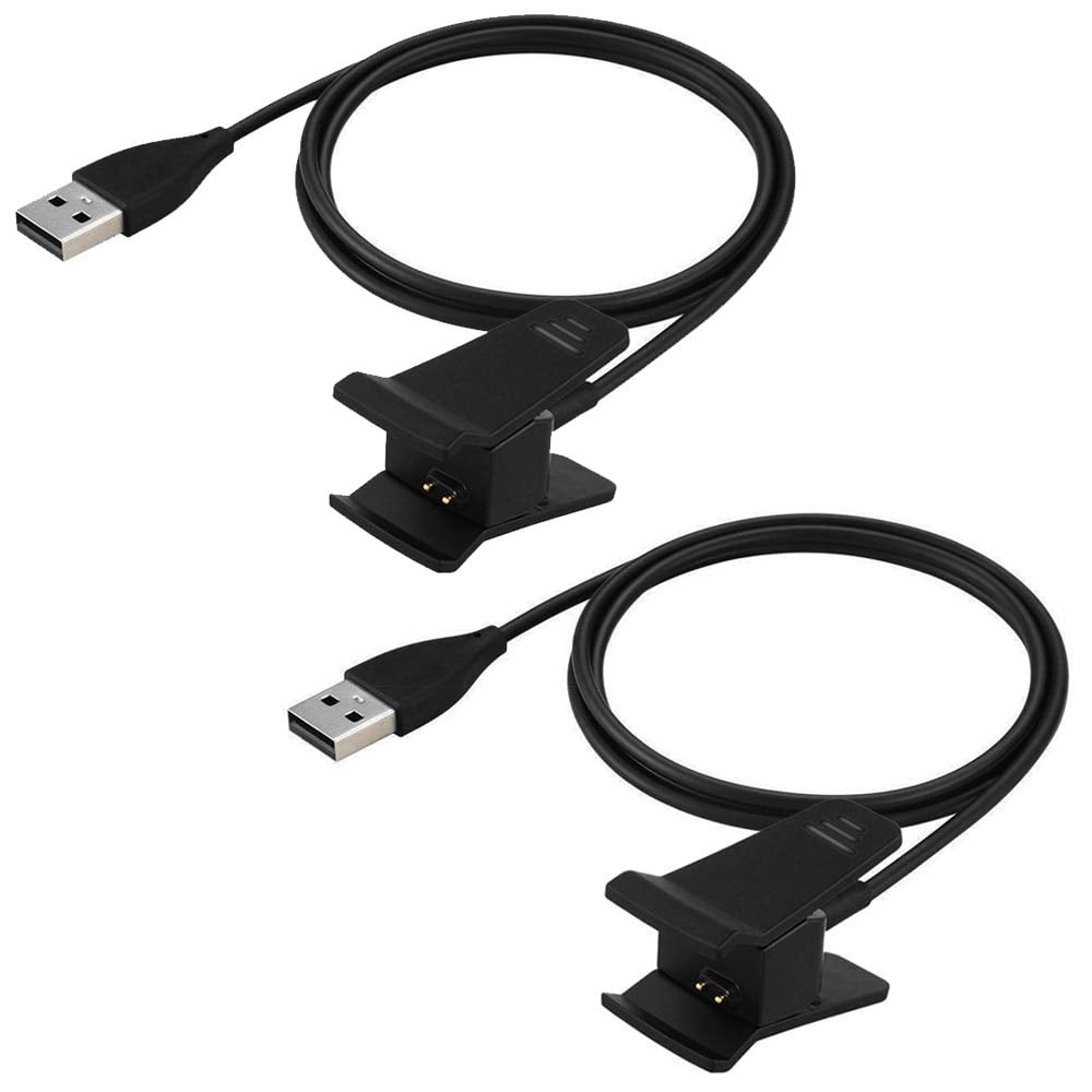 2PCS USB Charger Dock Adapter Charging Cable Cord for Fitbit Charge 3 Bracelet 