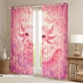thumbnail image 2 of Feelyou Pink Axolotl Black Out Curtains, Blossoms Flower Curtains Pack of 2 (42x63 Each), 2 of 6