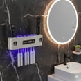 thumbnail image 3 of Wadan Wall-Mounted Rechargeable Toothbrush Holder with 3 Cups & Automatic Toothpaste Dispenser, 3 of 6