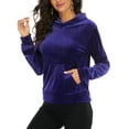 thumbnail image 2 of SAYFUT Women's Full-Zip Long Sleeve Hoodie Velour Sweatshirt Casual Joggers Activewear Hooded Jacket with Pockets, 2 of 6